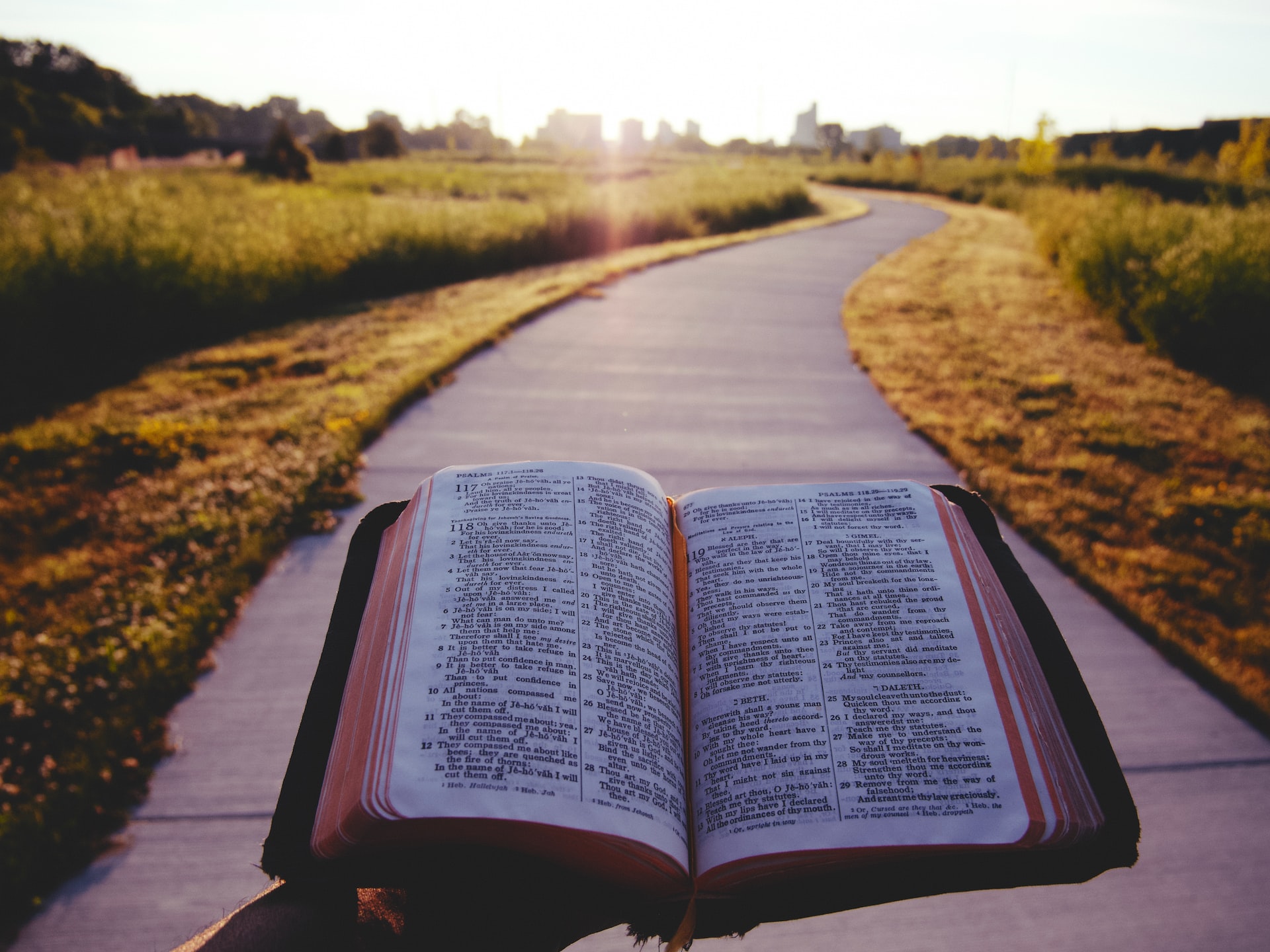 Bible on walk